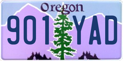 OR license plate 901YAD