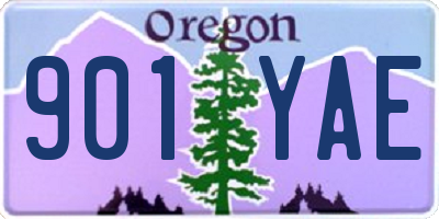 OR license plate 901YAE