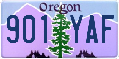 OR license plate 901YAF