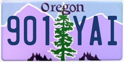 OR license plate 901YAI