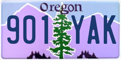 OR license plate 901YAK