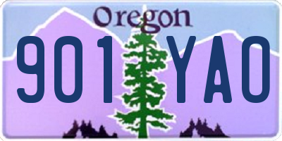 OR license plate 901YAO