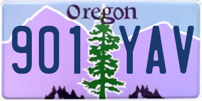 OR license plate 901YAV