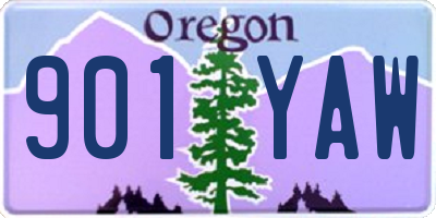 OR license plate 901YAW