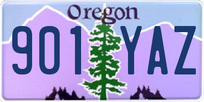 OR license plate 901YAZ
