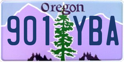 OR license plate 901YBA