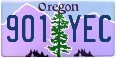 OR license plate 901YEC