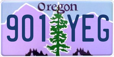 OR license plate 901YEG