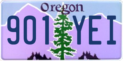 OR license plate 901YEI