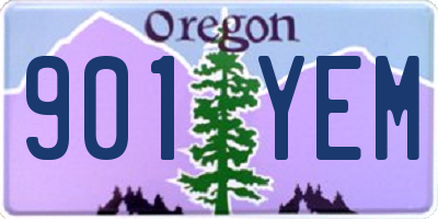 OR license plate 901YEM