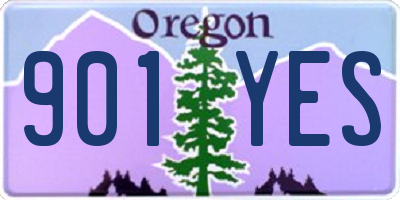 OR license plate 901YES