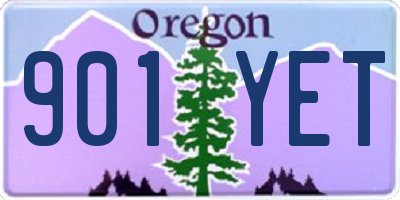 OR license plate 901YET