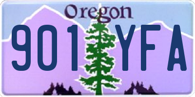 OR license plate 901YFA