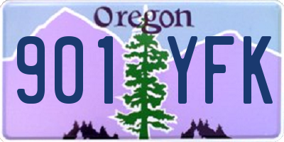 OR license plate 901YFK