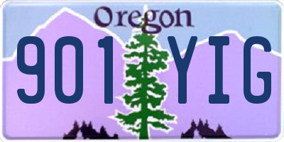 OR license plate 901YIG