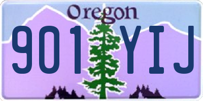 OR license plate 901YIJ