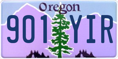 OR license plate 901YIR