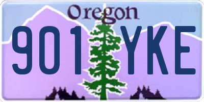 OR license plate 901YKE
