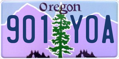 OR license plate 901YOA