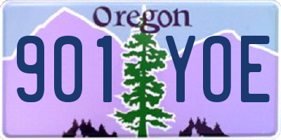 OR license plate 901YOE