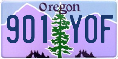 OR license plate 901YOF