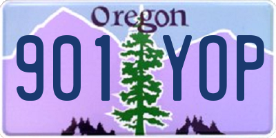 OR license plate 901YOP