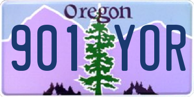 OR license plate 901YOR