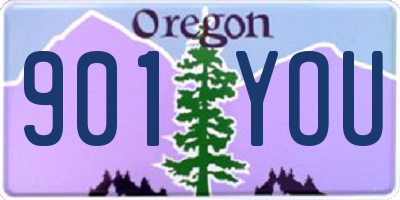 OR license plate 901YOU