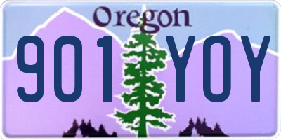 OR license plate 901YOY