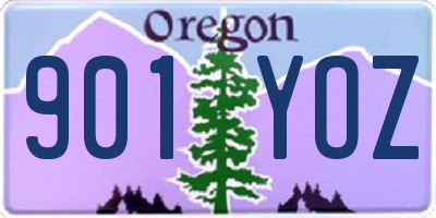 OR license plate 901YOZ