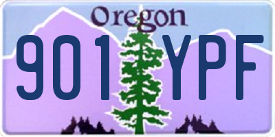 OR license plate 901YPF