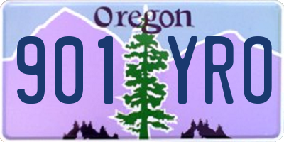 OR license plate 901YRO