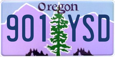 OR license plate 901YSD