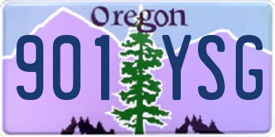 OR license plate 901YSG