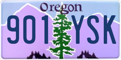 OR license plate 901YSK
