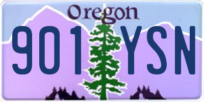 OR license plate 901YSN