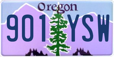 OR license plate 901YSW
