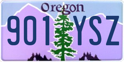 OR license plate 901YSZ