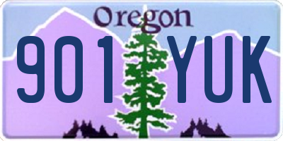 OR license plate 901YUK
