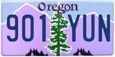 OR license plate 901YUN