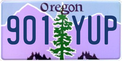 OR license plate 901YUP