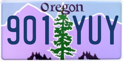 OR license plate 901YUY