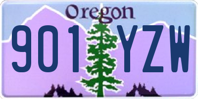 OR license plate 901YZW