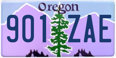 OR license plate 901ZAE