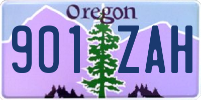OR license plate 901ZAH