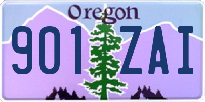 OR license plate 901ZAI