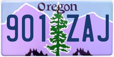 OR license plate 901ZAJ