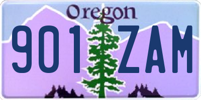 OR license plate 901ZAM