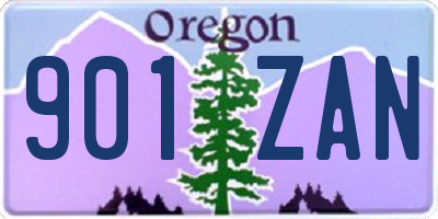 OR license plate 901ZAN