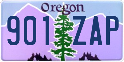 OR license plate 901ZAP